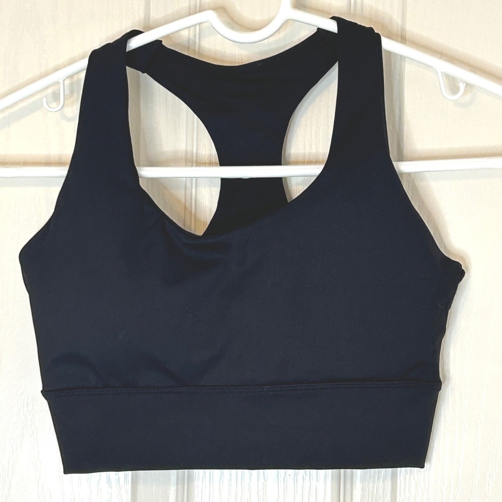 SOCIAL Black Racerback Sports Bra‎ Athletic Workout Top XS
